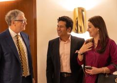 Tendulkar talks philanthropy with Bill Gates