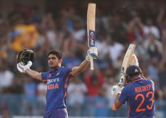 PIX: Gill hits double ton as Ind edge NZ in thriller