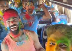 PIX: How Team India Celebrated Holi