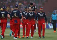 PIX: RR suffer embarrassing 59-all out defeat to RCB