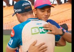 Jaiswal-Buttler Hug Wins the Internet
