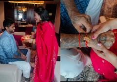 PIX: Surya, Rinku celebrate Raksha Bandhan