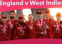 PIX: England down WI in high scoring T20I, seal series