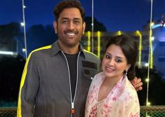 Sakshi's Epic Jump Has Dhoni In Splits