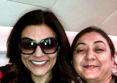 Spotted: Sushmita Sen on a flight