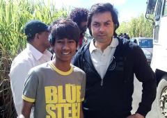 What was Bobby Deol doing in the sugar fields?