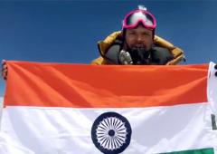 Singing Jana Gana Mana Atop Everest
