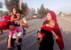 Fleeing The Israeli Army In Gaza