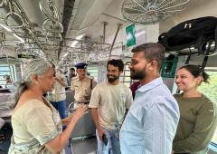 When Sitharaman travels by Mumbai local train
