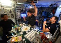 PIX: Shuks parties on space station ahead of homecoming 
