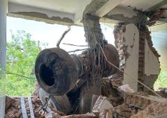 PIX: Air India plane crashes into medical college hostel