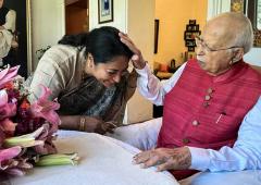 Advaniji Blesses Rekhaji...