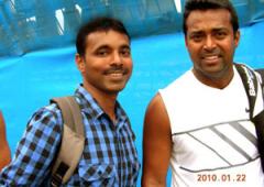 Spotted: Leander Paes at the Australian Open