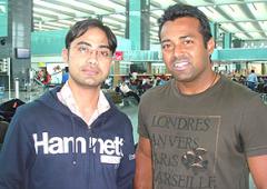 Spotted: Leander Paes at Bangalore airport