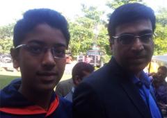 Spotted: Vishwanathan Anand in Daly College, Indore
