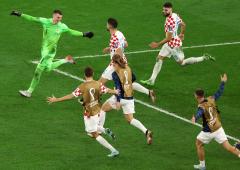 PIX: Croatia oust favourites Brazil to reach semis