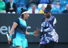 Serena's doubles campaign ends 