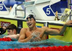 PIX: Ress wins 50m backstroke gold after review