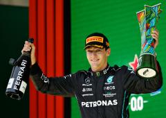 F1 PIX: Russell takes first win in Mercedes one-two