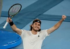 Aus Open PIX: Tsitsipas subdues Lehecka to reach semis