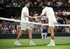 Wimbledon: Djokovic in charge before play suspended