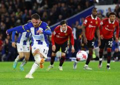 EPL PIX: Brighton score late winner to down Man United