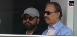 Surprise! Rohit makes unexpected appearance at Oval