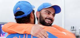 Rohit Recalls Barbados Bear-Hug With Kohli