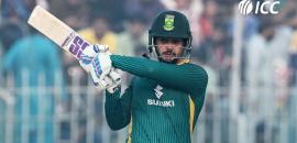 De Kock hits century as SA level series in Faisalabad