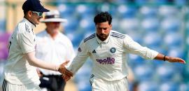 PIX: Kuldeep leaves WI reeling at 217 for 8 at lunch on Day 3