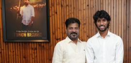 PIX: Tilak Varma meets Telangana CM, gifts bat