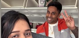 SKY-Devisha's First Flight With Baby Girl