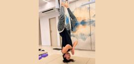 Why's Rakul Hanging Upside Down?