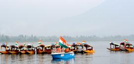 Tiranga Yatra Near Dal Lake