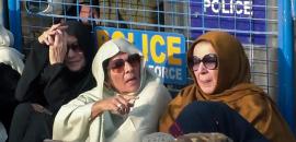 Imran Khan's Sisters Protest Outside Adiala Jail