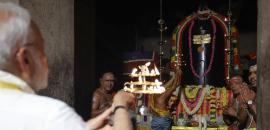 PIX: What Modi offered at Gangaikonda Cholapuram temple