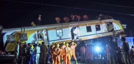 'The train shook violently and crashed into something'