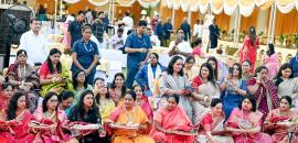 'Enemies of Sanatan Dharma': AAP, BJP spar over CM's Karwa Chauth event