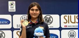 Esha Singh wins women's Air Pistol World Cup gold