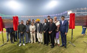 Yuvraj, Harmanpreet stands unveiled at New PCA Stadium