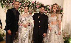 Shikhar Dhawan, Sophie At Kuldeep Yadav's Lucknow Reception