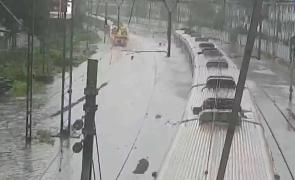Torrential rains bring Mumbai local trains to a halt, commuters stranded