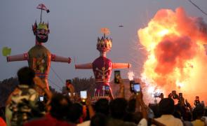 Ravan And His Brothers Go Up In Flames