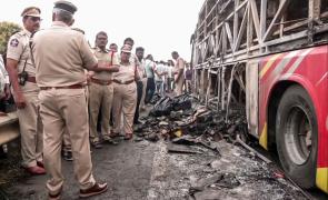 Fire Engulfs Bus In Delhi's Mahipalpur; No Casualties Reported