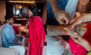 PIX: Surya, Rinku celebrate Raksha Bandhan