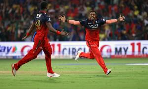 IPL PIX: RCB survive CSK scare to win nail-biter