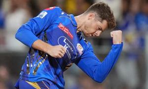 IPL PIX: Santner, SKY power MI into play-offs