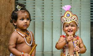 When Children Dressed As Lord Krishna
