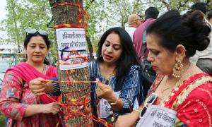 Bhopal citizens protest tree felling for VVIP houses
