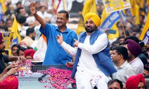Kejriwal holds first roadshow after release from jail
